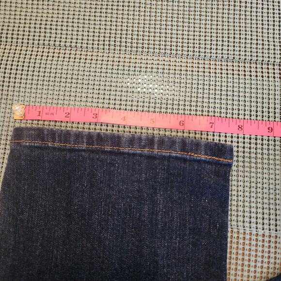 Levi's 505 Women's Straight Leg Jeans, Sz 8, Blue Whiskered Faded Dark Wash - Picture 4 of 9